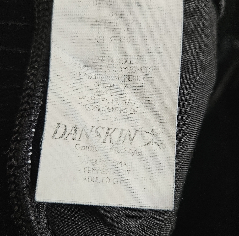 Danskin Y2K Vintage Velvet Velour Pants Black Women's Small Dance Team Classic - Picture 4 of 7